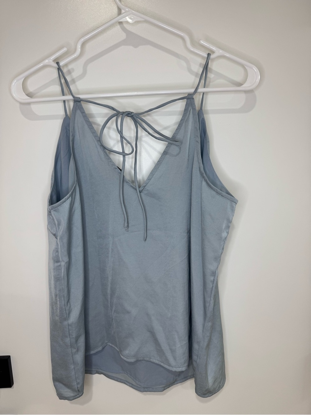 Banana Republic Satin Tie-Back Camisole Top Dust Blue - Picture 3 of 4